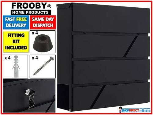Black large letter box - black,