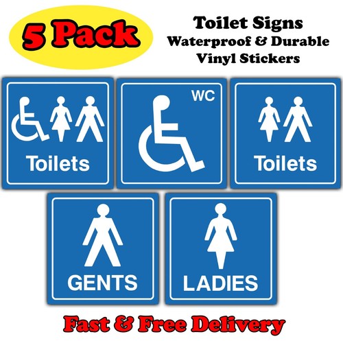 Toilet sticker sign - toilet,