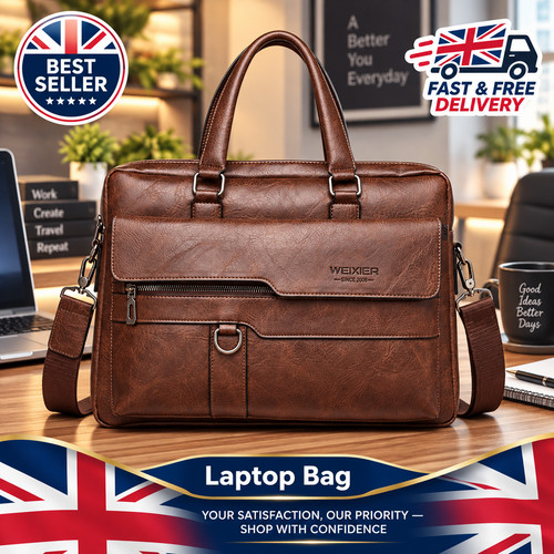 Leather laptop bag - leather,