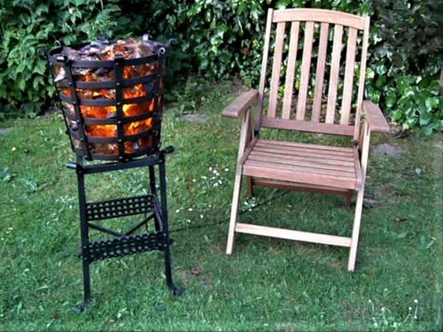 Large cast iron brazier - large,