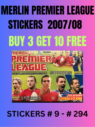 Merlin premier league stickers - premier,