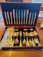 silver plated EPNS cutlery canteen - Dubarry design - George Butler - 112 pieces