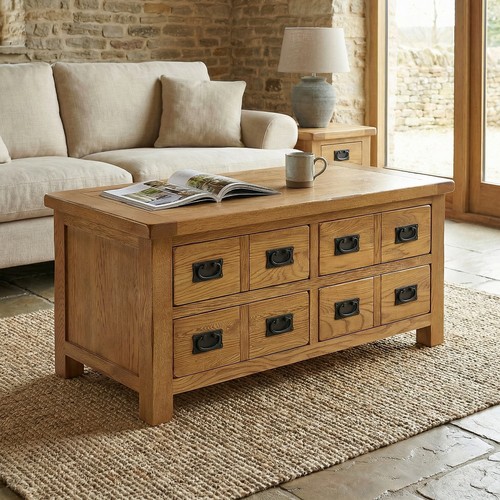 Coffee table rustic oak - table, 4
