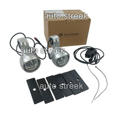 Silver LED Auxiliary Fog Lights for Royal Enfield Shotgun 650 & Super Meteor 650