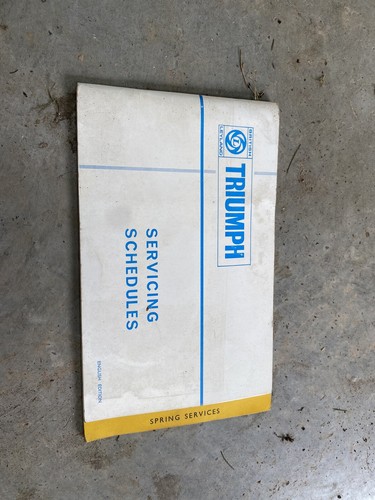 Triumph 2000 service record - 2000,