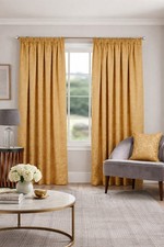 Gold Jacquard Pencil Pleat