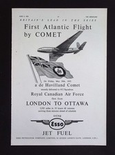 Original 1953 Advert de Havilland Comet First Atlantic Flight RAF
