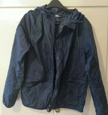 The North Face Jacket 1985 Mountain Jacket Medium Navy Blue Lads Wet Look Scally