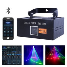 iOS Android App 5W RGB Laser Projector DMX Xmas Disco DJ Party Show Stage Lights