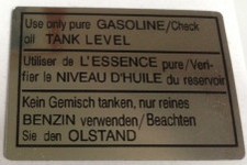 YAMAHA FS1E FS1E-A DT50M TY50M TY50P "USE ONLY PURE GASOLINE" CAUTION TANK DECAL