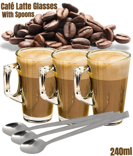 Latte glasses 240ml hot tea - glasses,