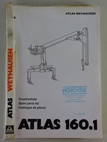 Atlas crane parts catalog - parts,