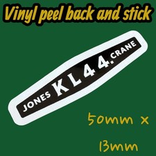 Tri-ang Triang Jones KL44 Crane Vinyl Sticker toy Car Van Truck Train Boat Model