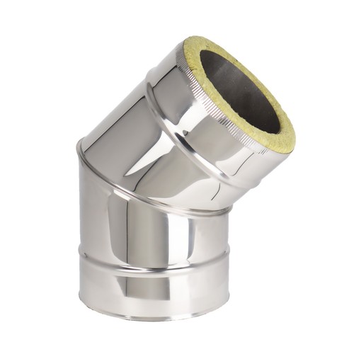 Twin wall elbow stainless - 45°,