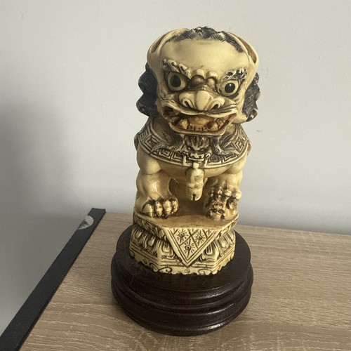 Ornate foo dog vintage stand - ornate,