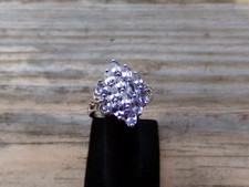 Solid Sterling 925 Silver  Ring Size 11 - Tanzanite