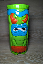 Tiki  Ceramic  Hawaii Style Cocktail Mug Green Blue and Red - See Description
