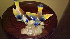 vintage jema holland mid century lustre blue birds