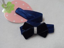 baby/girls navy blue velvet