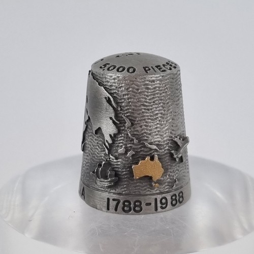 Vintage pewter thimble - pewter,