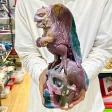 6.8LB TOP!Large Natural Ocean Jasper dragon Crystal Hand Carved Quartz Décor