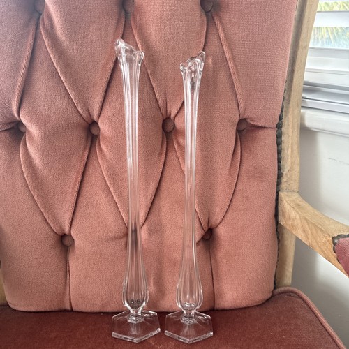 Vintage footed tall glass - footed,