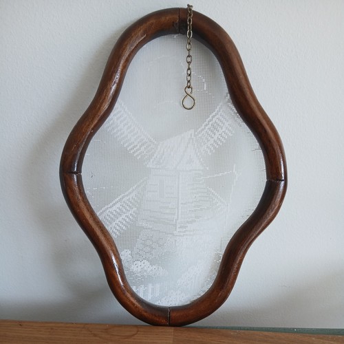 Dutch lace windmill - lace, window