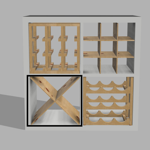 Diagonal wooden wine rack - wine,