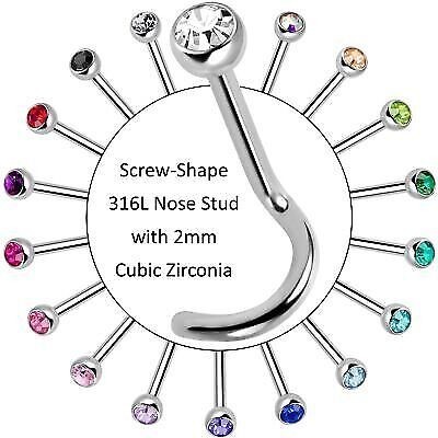 Screw shape nose stud - nose,