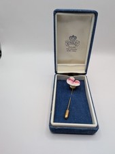 Vintage Aynsley Bone China Stick Pin – Pink Flower in Original Box – England