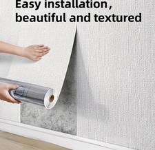 10m Thicken Wallpaper Thermal Insulation Linen Plain Wall Sticker Self-Adhesive