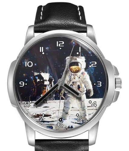 Astronaut moon with - with, flag