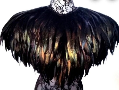 Vintage feather cape - feather, lined