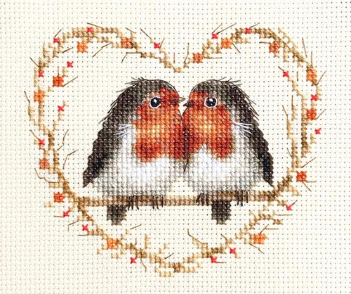 Robins twig heart - robins, in