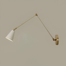 Antique 1 Piece raw brass stilnovo style wall lamp Mid century light wall sconce