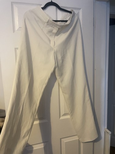 Ladies cream trousers - ladies, 16