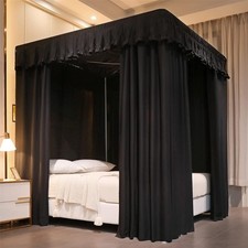 Elastic roof Style 4 Corner Post Bed Canopy Bed Curtains Sheer Canopy Fits for