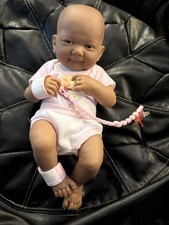 Berenguer LA Newborn Ethnic Baby Girl Doll Vg Condition