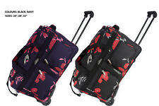 Lightweight Luggage Wheeled Trolley Holdall Duffle Bag Travel Bag 302-Printed