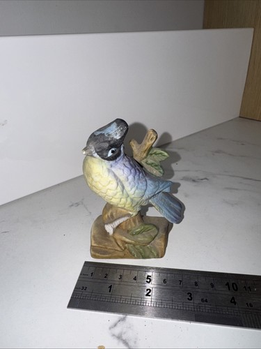 Vintage ceramic blue tit bird - vintage,