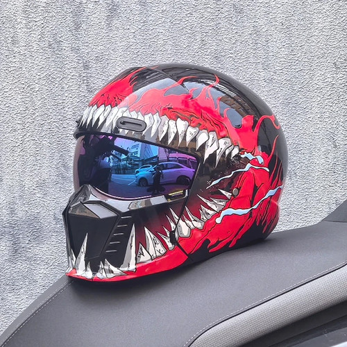 Retro motorcycle helmet - retro, abs