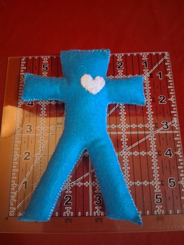 Teal blue with white - blue,