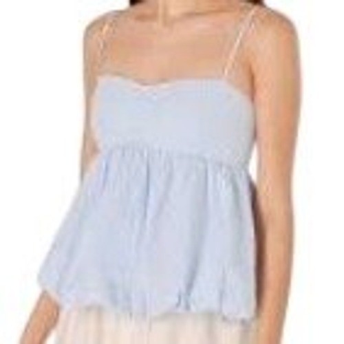 Elodie baby blue peplum tank - blue,