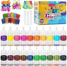 Tie Dye Set Kit 20 Colours Kids Adults Big Box Textile Paint Professional Craft