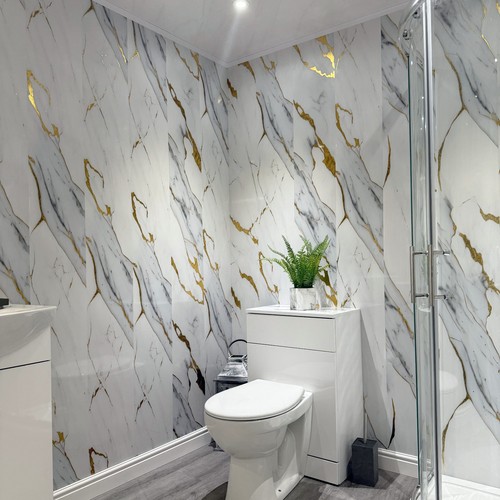 Gold white marble 8mm - white,