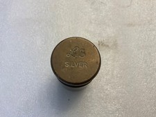 BRASS £ 5 SILVER ANTIQUE BANK