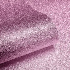 Muriva Sparkle Plain Soft Pink Glitter Vinyl Wallpaper 601530