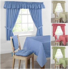 Gingham Check Curtains Kitchen