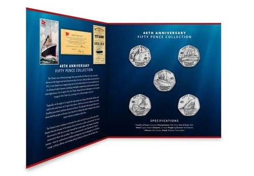2025 titanic 50p coin - coin, set