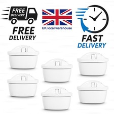 6 Pack of Water Filter Cartridges Compatible with Brita Maxtra+, Brita Style